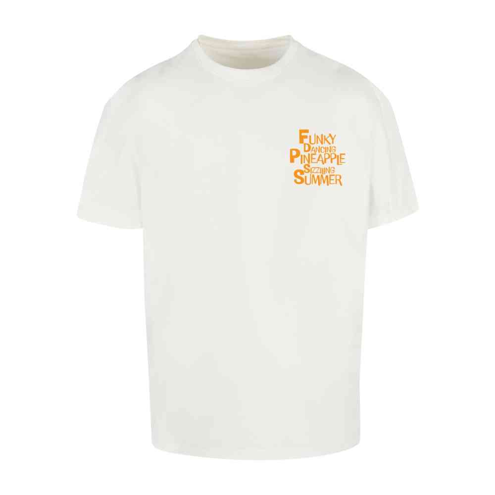 Merchcode - Funky Pineapple Oversized Mens T-shirt - White